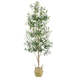 Caxchiling Faux Olive Tree 6FT, Artificial Potted Tree with Planter, Silk Plants Indoor Outdoor, Lifelike Olive Plants with Natural Wood Trunk, Fruits and Buds, Home Office Decor, 1 Pack Caxchiling
