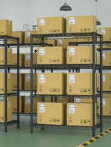 Golpart 4 Tier Heavy Duty Shelves Adjustable Storage Shelf Organizer Metal Garage Wire Shelving Unit Pantry 18" D x 36" W x 59" H,Black Golpart