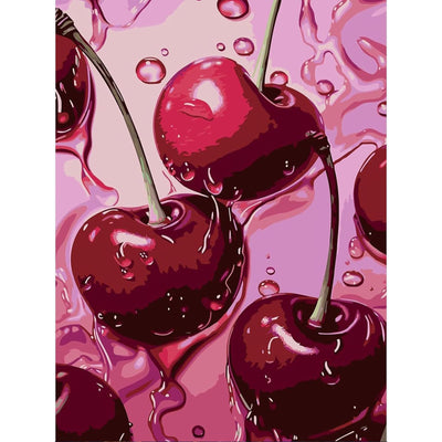 Gamteldot Cherry Diamond Art Kits for Adults Beginners,DIY Diamond Art 5D Full Drill Diamond Dots Diamond Painting with Complete Tools,Pefect Art Crafts for Home Wall Decor Gift-12x16in