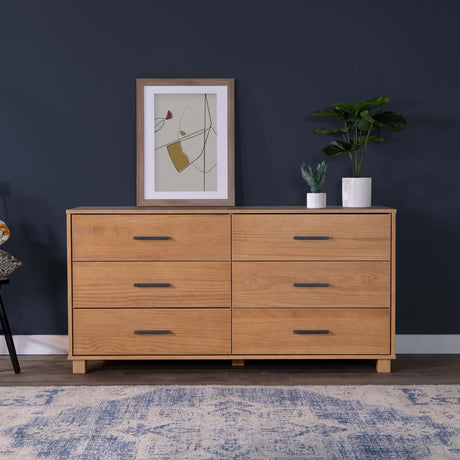 Grain Wood Furniture Loft 6-Drawer Dresser, Solid Wood with Acacia Finish Grain Wood Furniture