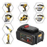 waitley 20V 6.0A Replacement Battery Compatible with Dewalt DCB200 DCD DCF DCG Series Cordless Power Tools waitley