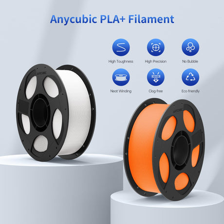 ANYCUBIC PLA Plus (PLA+) 3D Printer Filament 1.75mm, High Toughness 3D Printing Filament, Dimensional Accuracy +/- 0.02mm, Print with Most FDM 3D Printers, 1KG Spool, Light Blue ANYCUBIC
