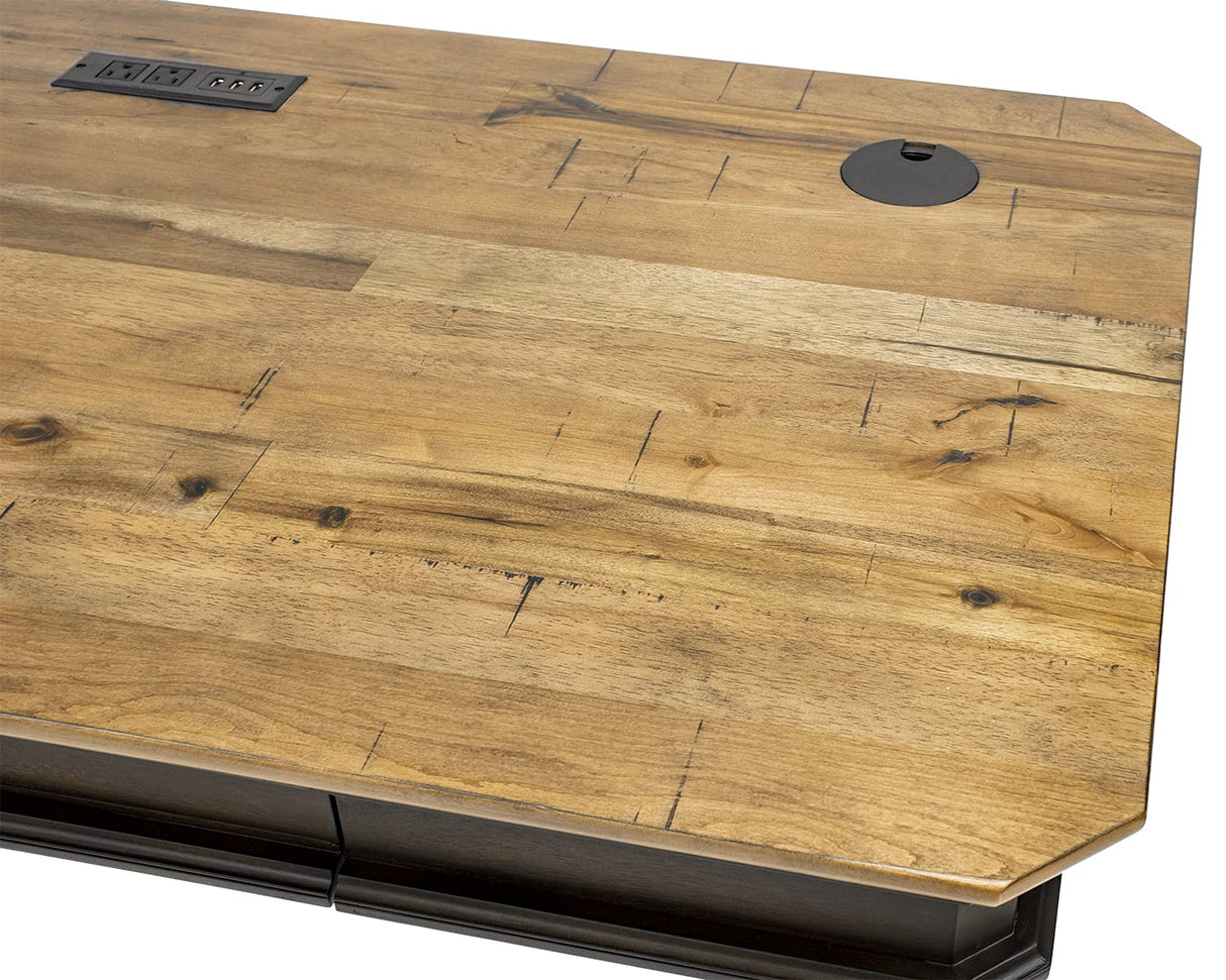 Martin Furniture IMSA384 Executive, Writing Table, Office Desk, Brown Martin Furniture