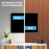 Art3d WPC Slat Wall Panels, 8-Pack 108 x 6 Inch 3D Wall Accents for Interior Wall Decor, Living Room, Bedroom, Teak Art3d