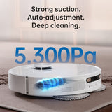 dreame L10s Ultra Robot Vacuum and Mop Combo, Auto Mop Cleaning and Drying, Self-Refilling and Self-Emptying Base for 60 Days of Cleaning, 5300Pa Suction and AI Navigation, Compatible with Alexa DREAME