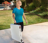 Lifetime Fold-in-Half Adjustable Folding Table, 4 Foot Lifetime