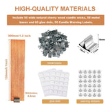 Extra Wide Wooden Wicks 3cm Wide Candle Wicks 5.1 X 1.2 Inch Natural Candle Wood Wicks with Stand Candle Cores for DIY Candle Making Craft（50pcs ）(Use Two Wicks) Phinicco