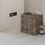 AFI Hamilton Queen Murphy Bed Chest with Mattress, Storage, and Built-in Charger in White AFI