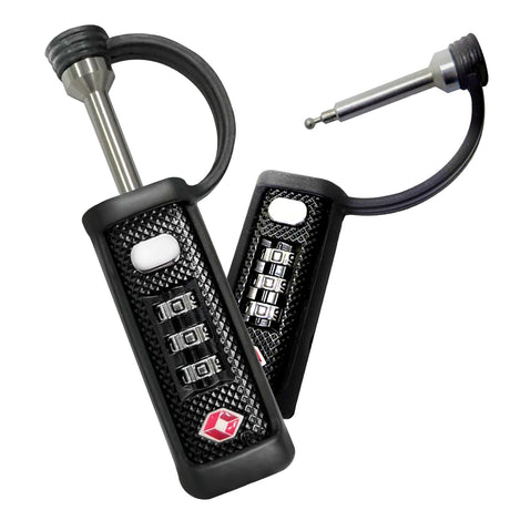 TSA Approved Tactical Gun Case Lock - Protective Rubber Sleeve & Cut-Resistant MonoShaft - Secure Single Shaft Padlock for Guns Luggage Rifles Pistols & Revolver Cases - Child Safe Cedar Mill Fine Firearms