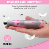 WORKPRO Cordless Rotary Tool Kit with 71pcs Accessories, 3 Variable Speeds, USB Rechargeable Mini Rotary Tool for Engraving, Sanding, Polishing, Carving, Cutting, DIY Crafts - Pink Ribbon WORKPRO