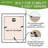 Green Pollywog | Paw Print Pet Keepsake Hinge Photo Frame + Ink Pad Kit | Dog Paw Print Kit | Extra-Large Ink Pad Included | 4 x 6 Picture Openings Green Pollywog