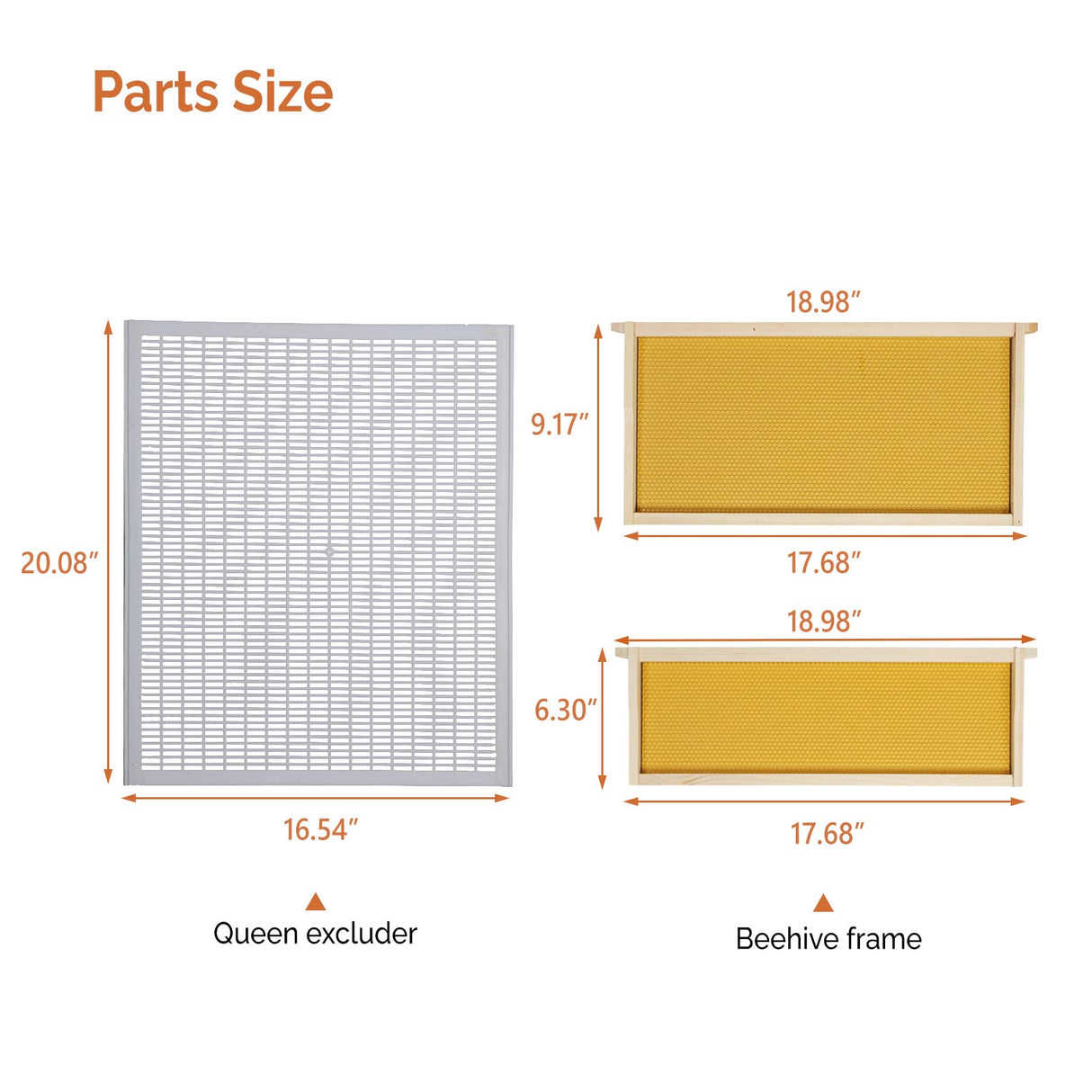 VINGLI 10-Frame Bee Hive, Wax Coated Beehive Starter Kit with Frames & Beeswax Coated Foundation Sheets (3 Layer) VINGLI