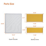 VINGLI 10-Frame Bee Hive, Wax Coated Beehive Starter Kit with Frames & Beeswax Coated Foundation Sheets (3 Layer) VINGLI