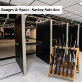 OSIEWEN Gun Rack,Wooden Portable Gun Racks Stand,12 Slot Indoor Outdoor Folding Rifle Rack Holder Use with Pistol Storage OSIEWEN