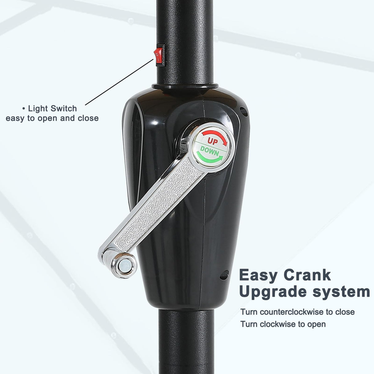 MASTERCANOPY Patio Umbrella with 32 Solar LED Lights for Outdoor Market Table -8 Ribs(7.5ft,Burgundy) MASTERCANOPY