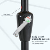 MASTERCANOPY Patio Umbrella with 32 Solar LED Lights for Outdoor Market Table -8 Ribs(7.5ft,Burgundy) MASTERCANOPY