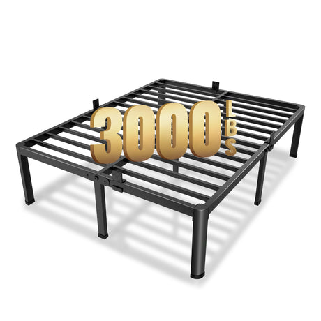 MAF 14 Inch California King Metal Platform Bed Frame with Round Corner Legs, 3000 LBS Heavy Duty Steel Slats Support, Noise Free, No Box Spring Needed, Easy Assembly MAF