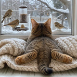 NWQZBYHT Cat Diamond Art Kits for Adults, Bird 5D Diamond Painting Kits for Beginner,DIY Round Full Drill Diamond Dots Gem Painting for Adults, Paint by Diamonds Crafts Home Decor 13.78x13.78 Inch NWQZBYHT