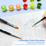 Nariolar Paint by Numbers for Kids Ages 4-8-12 with 7X9.5 inch Pre-Printed Cardboard,11 Acrylic Paint Pots and 3 Painting Brushes, Room Decor for Children,(Proud Lion) Nariolar