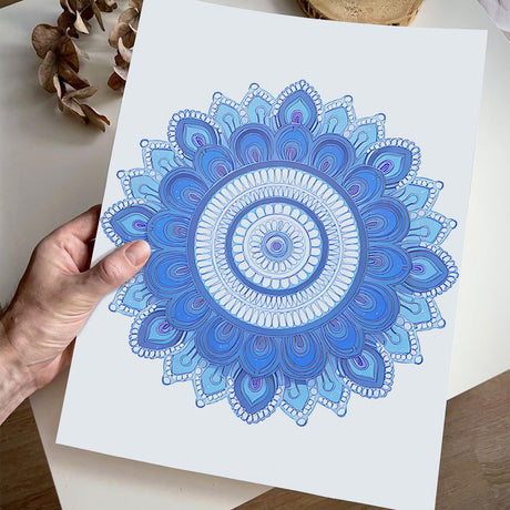 CKMOREL Spiral Bound Adult Coloring Book, Mandala Coloring Book for Adults, Thick Paper, 24 Pages, Single-Sided, Mindfulness Gift for Women CKMOREL