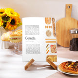 Sunnychicc Cookbook Stand for Kitchen, Recipe Book Holder for Kitchen Counter, Wooden Cookbook Holder, Rustic Cook Book Stand Sunnychicc