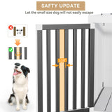 GarveeLife 33in Furniture Dog Crate, Large/Medium Dog Crate End Table, Solid Wood Portable Foldable Indoor, No Assembly Needed (White and Blue) GarveeLife