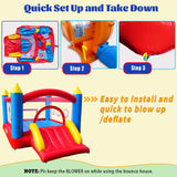 Hongcoral Bounce House, PVC Commercial Inflatable Bounce House with Blower for Kids and Adults, Blow up Bounce Castle for Indoor Outdoor Backyard Hongcoral