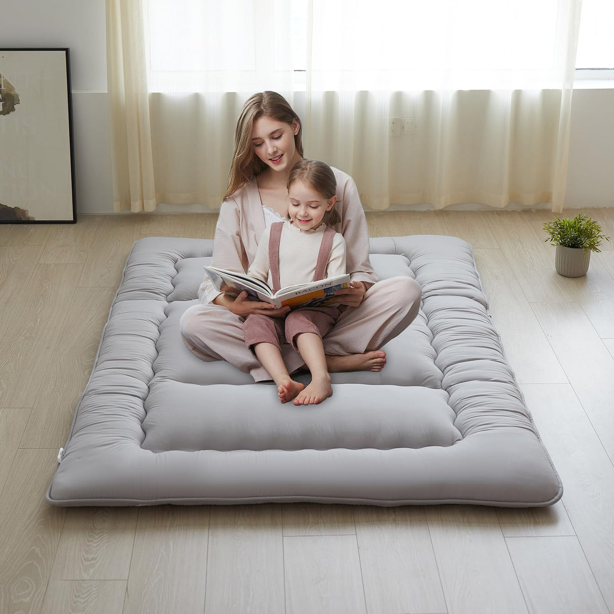 ASANEST Japanese Floor Mattress Futon Mattress,100% High Density Comfortable Foam, Thicken Tatami Mat Sleeping Pad,Roll Up Sleeping Pad ASANEST