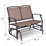 Giantex OP3100-New Patio Glider Bench, Brown 41.5"X28.0"X37"(LXWXH) Giantex
