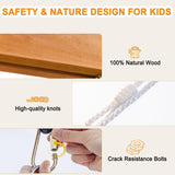 ROBUD 3-in-1 Playground Wooden Swing Sets for Backyard, DIY Swing Sets with Tree Swing and 2 Toddler Swings, Kids Outdoor Play Equipment, Outdoor Playset for Kids & Toddlers, Ages 3+ ROBUD