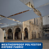 Waterproof Sun Shade Sail 12' x 14' Rectangle UV Block Sunshade,Heavy Duty Permeable 185GSM Backyard Shade for Backyard Yard Deck Patio Garden Outdoor Activities and Facility-Gray (Gray, 12 X 14 FT) LadyRosian