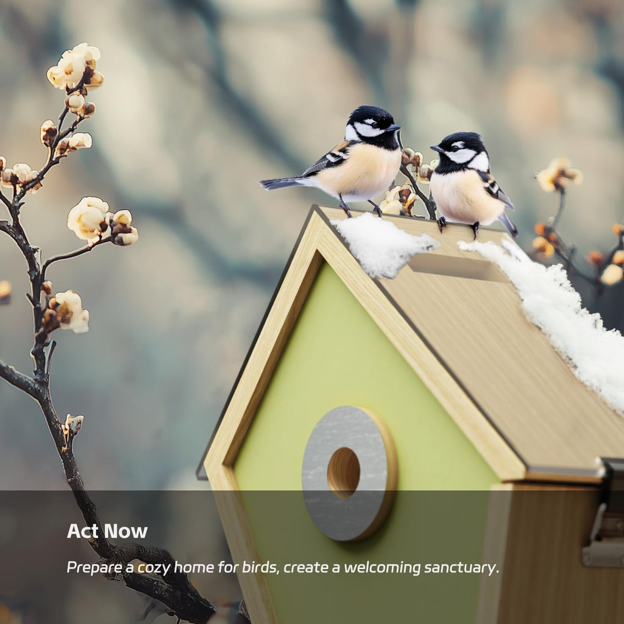 RELI Birddy® Original Smart Birdhouse with Camera, Solar Powered Cam Bird Nest with AI Recognition, Time-lapse Photography, WiFi Outdoor Nesting Box for Birds, Ideal Gift for Bird Lover Watching Birds RELI