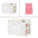 South Shore Tiara Loft Bed with Desk, Twin South Shore