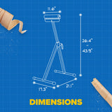 Houseables Roller Stand, Table Saw Outfeed Table, Outfeed Roller Stands for Woodworking, Roller Support Stand, Rolling Table Saw Stand, Power Tool Stands, Adjustable, Foldable, 135 LB Capacity, 2 Pack Houseables