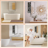 Suzile Modern 16 x 24 x 4.3 Inch Medicine Cabinet with Mirror Wall Mounted Framed Recessed Bathroom 3 Shelves Wall Mounted Sliding Doors(Light Grey,1 Pack) Suzile