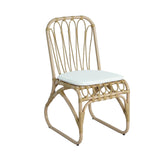 Christopher Knight Home Set of 2 Busby Patio PE Wicker Dining Chairs, Outdoor Woven Rattan Accent Chair with Iron Frame+Cushion, Fully Assembled Lounge Chair Outdoor for Garden/Balcony, Natural Christopher Knight Home