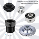 DEEFIINE Woodworking Lathe Headstock Spindle Adapter Convert 3/4''×16TPI to 1''×8TPI Thread Chuck Insert Adapter Turning Tool Accessories ﻿ DEEFIINE