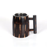 Wooden Mug, Beer Mug Wood,Wooden Coffee Mug, Stainless Steel Beer Mug With Wood,Handmade Wooden Beer Mug with 18oz-500ml, Great Beer Gift Ideas Wooden Beer Tankard for Unisex, Vintage Bar Cup Bedding Craft