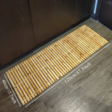HJJKKH Bath Floor Mat,Floding Bamboo Wood Bath Mat,Bamboo Shower Mat,Roll-Up Bamboo Wood Bath Floor Mat,Foldable Teak Bath Mat for Bathtub,Shower,Sauna (15.7x47.2 inch) HJJKKH