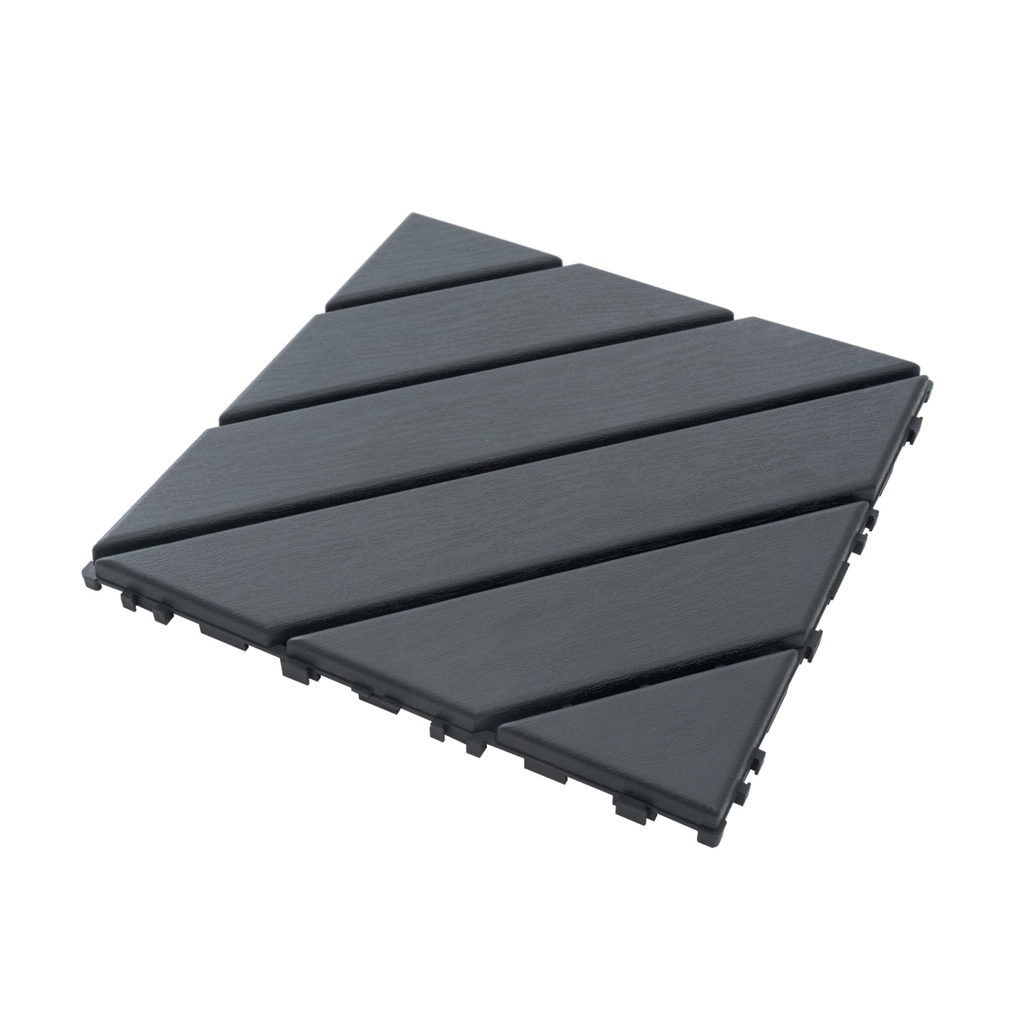 Plastic Interlocking Deck Tiles,44 Pack Patio Deck Tiles,12"x12" Square Waterproof Outdoor All Weather Use, Patio Decking Tiles for Poolside Balcony Backyard (44, Grey, 12"x12")