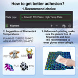 IdeaFormer-3D Smooth Pen Build Plate for Bambu Lab X1/X1C/X1E/P1P/P1S/A1, Double Sided Digit+Letter Spring Steel Effect Sheet Flexible Print Bed Bambu Lab 3D Printers Platform 257x257mm IdeaFormer-3D