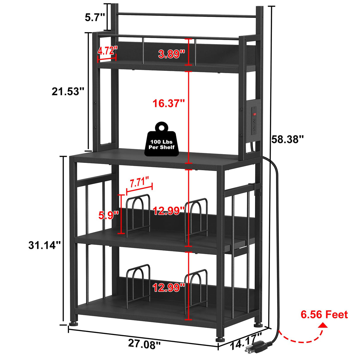 EasyCom Record Player Stand with Vinyl Storage, Turntable Stand Holds Up to 300 Albums, Large Record Player Table with Charge Station, Vinyl Record Stand for Living Room Bedroom, Black EasyCom