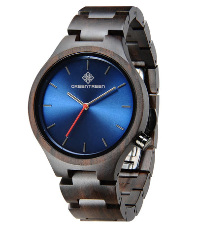 GREENTREEN Wooden Watches for Men Women: Analog Quartz Wrist Watch - Lightweight Natural Wood Watch for Gift Birthday Wedding Graduation