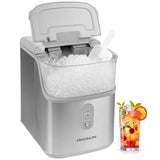 Frigidaire Countertop Crunchy Chewable Nugget Ice Maker, Compact, 33lbs per Day, Metallic Finish Frigidaire