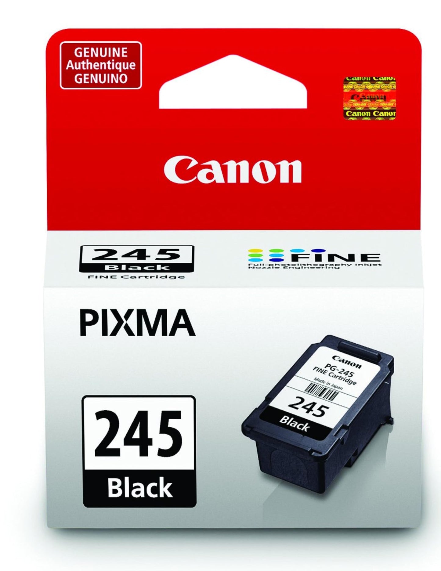 Canon PG-245 Genuine Black Ink Cartridge, Compatible with iP2820, MG2420/2924/2920/3020/2522/2525, MX492, TS3120/302/302a/202/202a/4520/3320