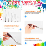 5pcs Palette Knife,Stainless Steel Spatula Palette Knife set, Pallet Knife,Painting Knives,Oil Painting Accessories for Oil, Canvas, Acrylic Painting By EGYPAMID Egypamid