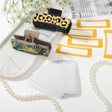 Guiqulai 20 Pack Hair Claw Clips Cover Sublimation Blanks for Square and Rectangular Barrettes, 4 inch, PU Leather, White, Including Strong Double-sided Adhesive for Rectangle Hair Guiqulai