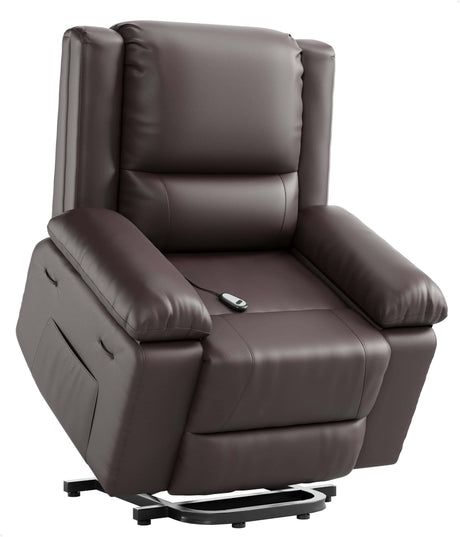 GarveeHome Power Lift Recliner Chair - Heat and Massage, Adjustable Back and Legs, PU Leather Electric Lift Chair Designed for The Elderly and People with Mobility impaired GarveeHome