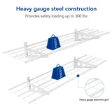 FLEXIMOUNTS 2-Pack 1x4ft 12-inch-by-48-inch Wall Shelf Garage Storage Rack Wall Mounted Floating Shelves, 450 lbs Load Capacity, White FLEXIMOUNTS