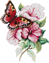Awesocrafts Cross Stitch Kit, Butterfly Love Flower, Easy Patterns Cross Stitching Embroidery Supplies, Christmas, Stamped or Counted Awesocrafts